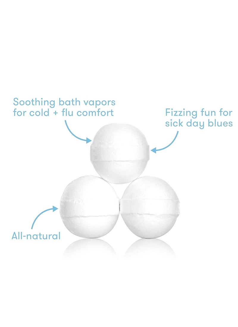 Breathe Frida Vapor Bath Balls - Eucalyptus And Lavender Essential Oils for Cold Relief And Sick Day Comfort - 3 Bath Balls, 2+ Years