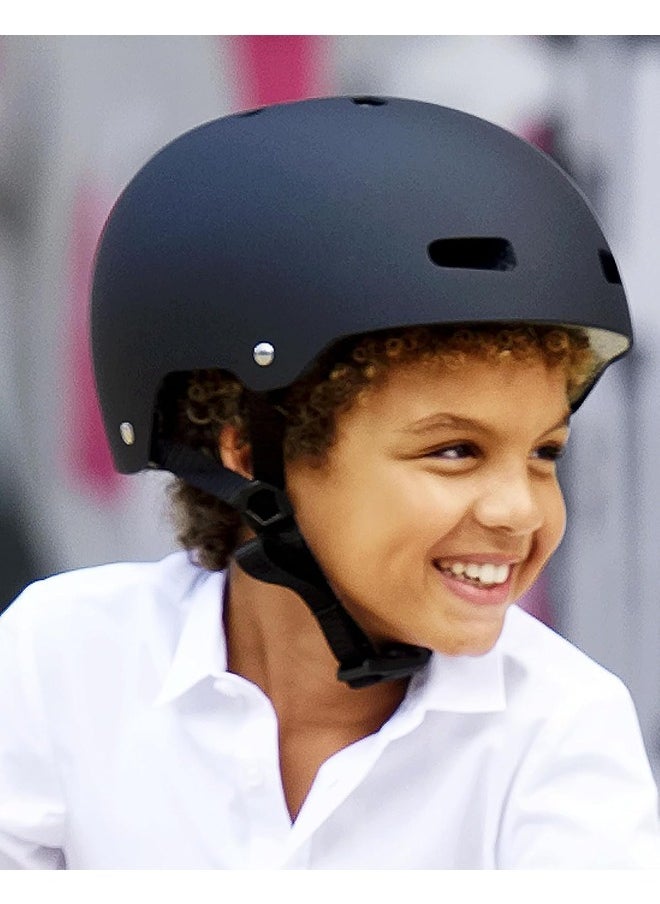 Micro ABS Kids Helmet Black AC2097BX (Large) | Kids Helmet | Kick Scooter Helmets | Sports Helmet for Kids | Helmet with Adjustable Straps | Riding Kids Helmet | Kids Safety | Helmet for Kids