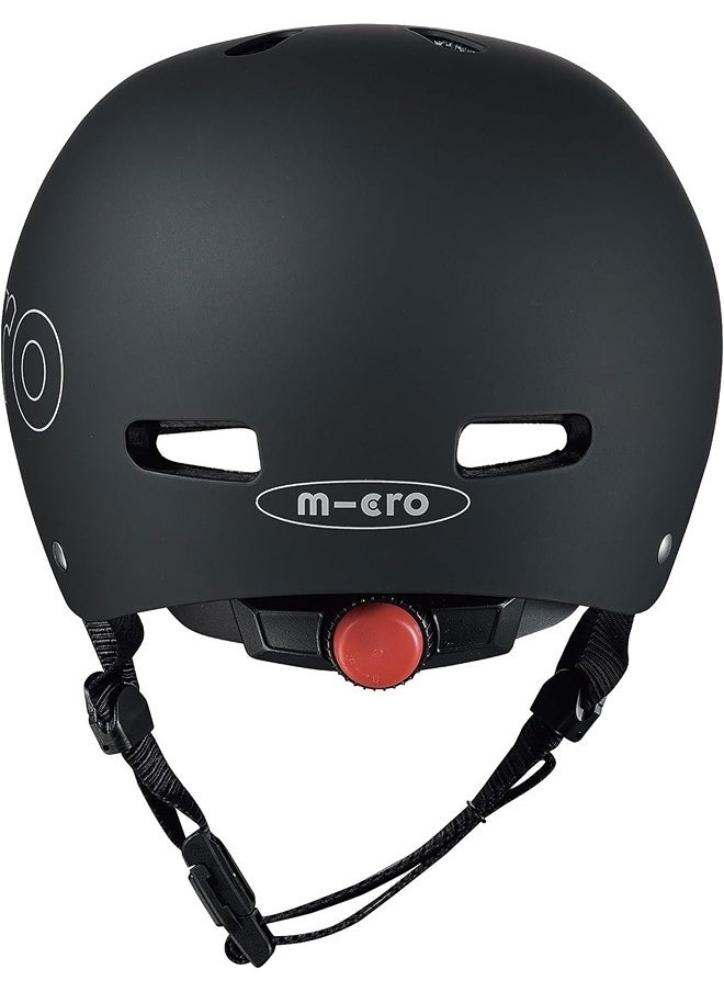 Micro ABS Kids Helmet Black AC2097BX (Large) | Kids Helmet | Kick Scooter Helmets | Sports Helmet for Kids | Helmet with Adjustable Straps | Riding Kids Helmet | Kids Safety | Helmet for Kids