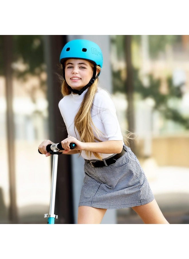 Micro Ocean Blue Kids Helmet Blue (Medium) | Kids Helmet | Kick Scooter Helmets | Sports Helmet for Kids | Helmet with Adjustable Straps | Riding Kids Helmet | Kids Safety | Helmet for Kids