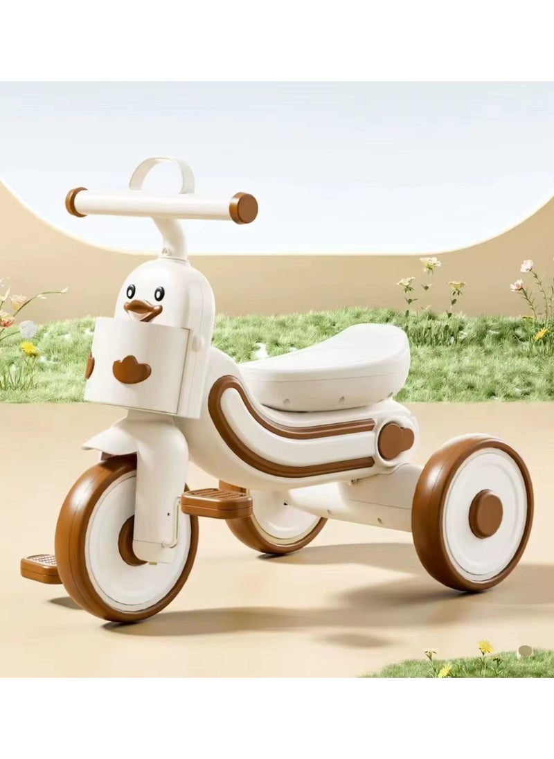 Kids Tricycle, Little Duck Head, Pedal Car Multi-Functional Light and Music, Comfortable for Kids