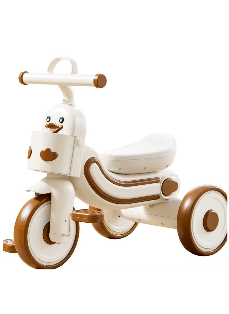 Kids Tricycle, Little Duck Head, Pedal Car Multi-Functional Light and Music, Comfortable for Kids