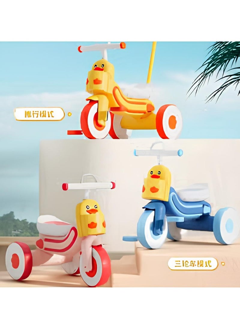 Kids Tricycle, Little Duck Head, Pedal Car Multi-Functional Light and Music, Comfortable for Kids