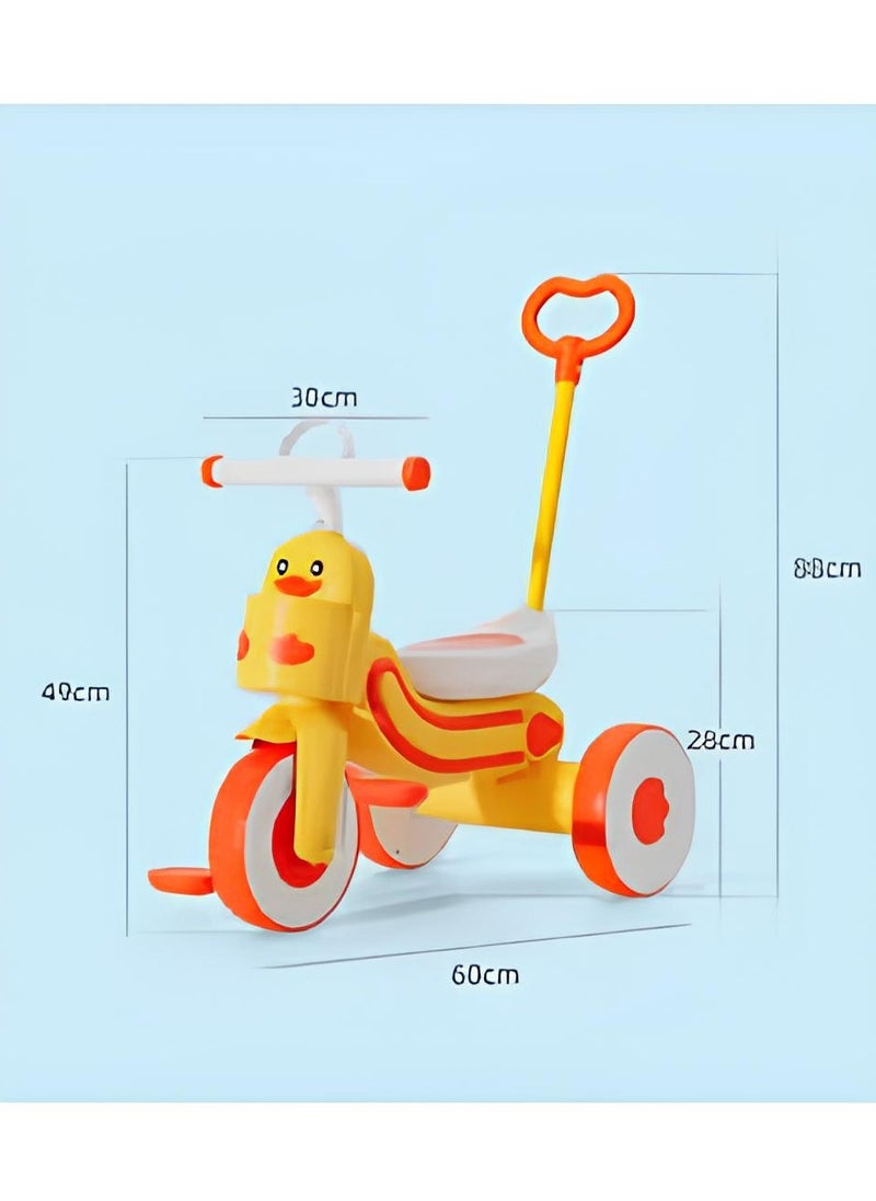 Kids Tricycle, Little Duck Head, Pedal Car Multi-Functional Light and Music, Comfortable for Kids
