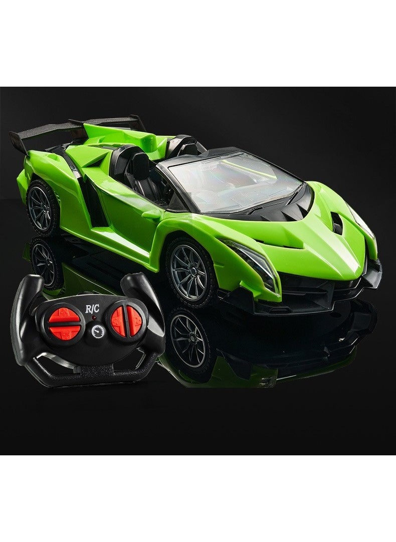 Rechargeable RC Racing Toy Car (Green) Replica model Premium Quality Convertible