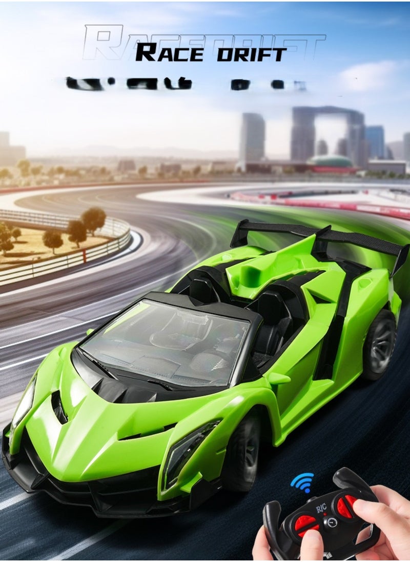 Rechargeable RC Racing Toy Car (Green) Replica model Premium Quality Convertible