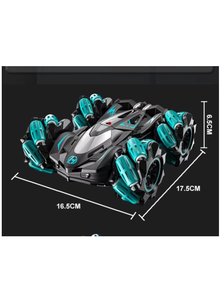 Rechargeable 360° Rotation Remote Control Car| Best Remote Control Drift Stunt Toy Car| Rechargeable Car for kids (Green colour)| Best RC toy car| Premium toy Car with  effect | Spray RC toy car| Of