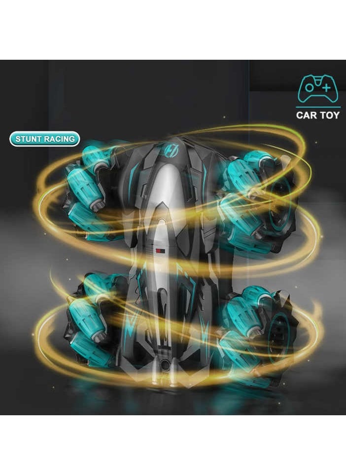 Rechargeable 360° Rotation Remote Control Car| Best Remote Control Drift Stunt Toy Car| Rechargeable Car for kids (Green colour)| Best RC toy car| Premium toy Car with  effect | Spray RC toy car| Of