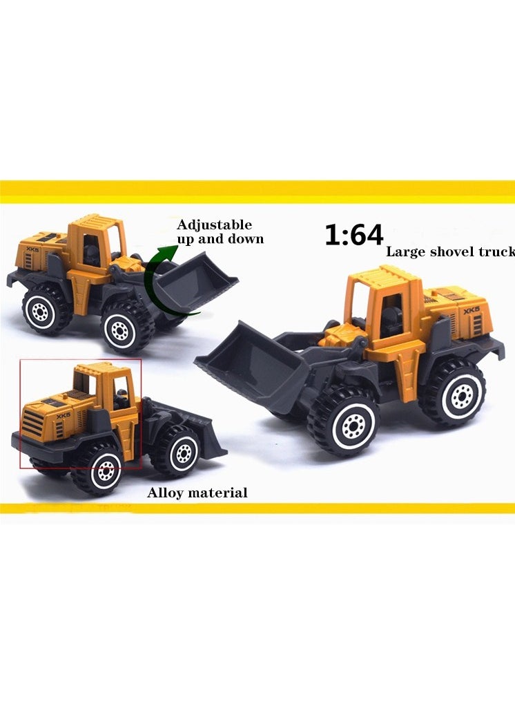 6-Pieces Set Durable Die-Cast Metal Alloy Engineering Vehicle Machine Toys Children Construction Vehicle Toy Vehicle