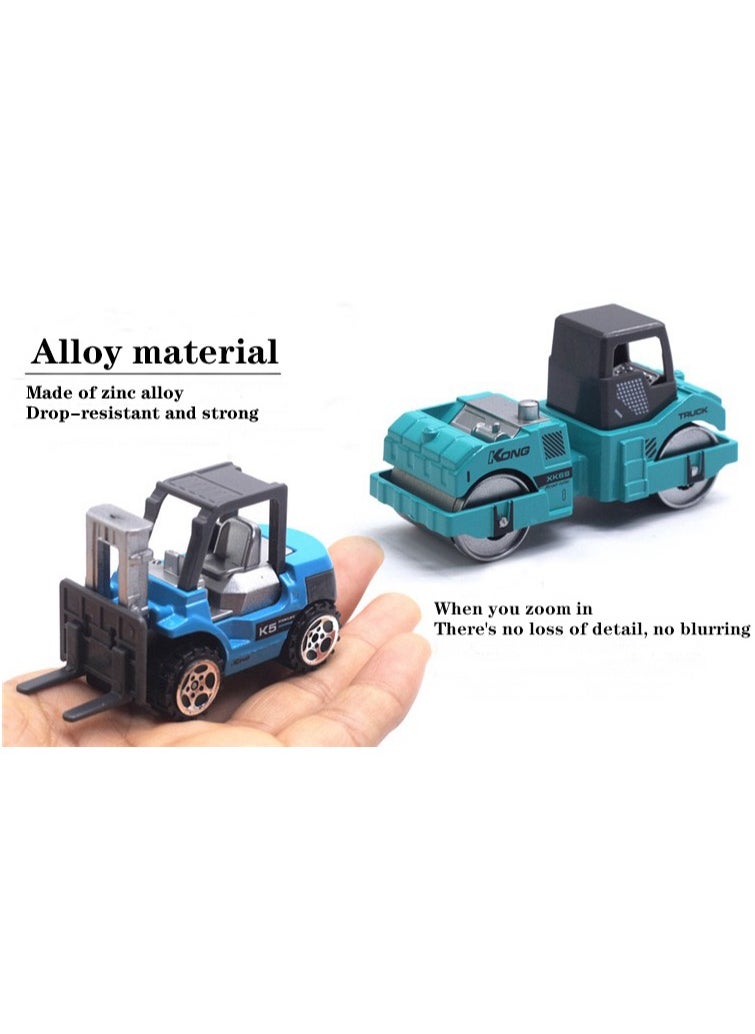 6-Pieces Set Durable Die-Cast Metal Alloy Engineering Vehicle Machine Toys Children Construction Vehicle Toy Vehicle