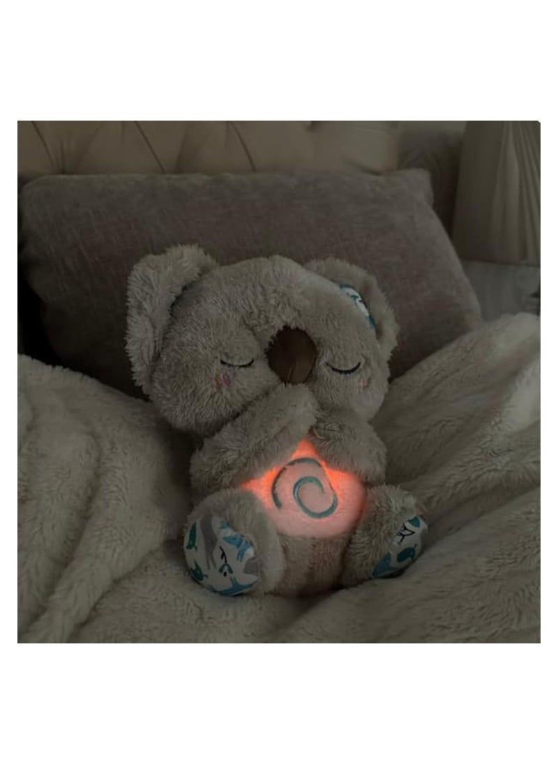 Plush Cuddly Toy, The Relief Koala Breathing, Anxiety Relief Koala Breathing, Portable Plush Baby Toy with Sensory Details Music Lights u0026 Rhythmic Breathing Motion