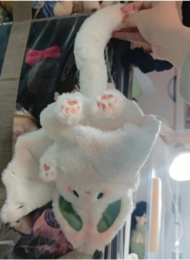 1pc Bat Rabbit Plush Toy – Soft Winged Bunny Stuffed Animal with Green Accents, Big Ears, Cute Eyes, and Cozy Polyester Material – Perfect Easter, , and Birthday Gift, Kawaii Cuddly Toy, Home Décor,