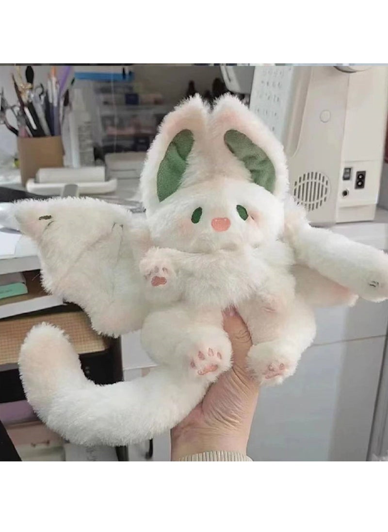 1pc Bat Rabbit Plush Toy – Soft Winged Bunny Stuffed Animal with Green Accents, Big Ears, Cute Eyes, and Cozy Polyester Material – Perfect Easter, , and Birthday Gift, Kawaii Cuddly Toy, Home Décor,