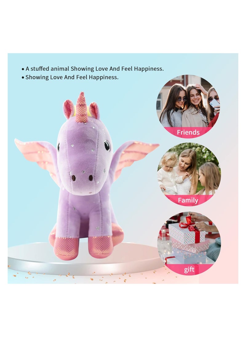Unicorn Stuffed Animals 8 inch Cute Unicorn Gift Toys for Girls Unicorns Birthday Gifts Soft Plush Toys Set for Baby Toddler Girls Kids Decor