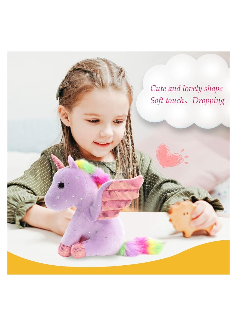 Unicorn Stuffed Animals 8 inch Cute Unicorn Gift Toys for Girls Unicorns Birthday Gifts Soft Plush Toys Set for Baby Toddler Girls Kids Decor