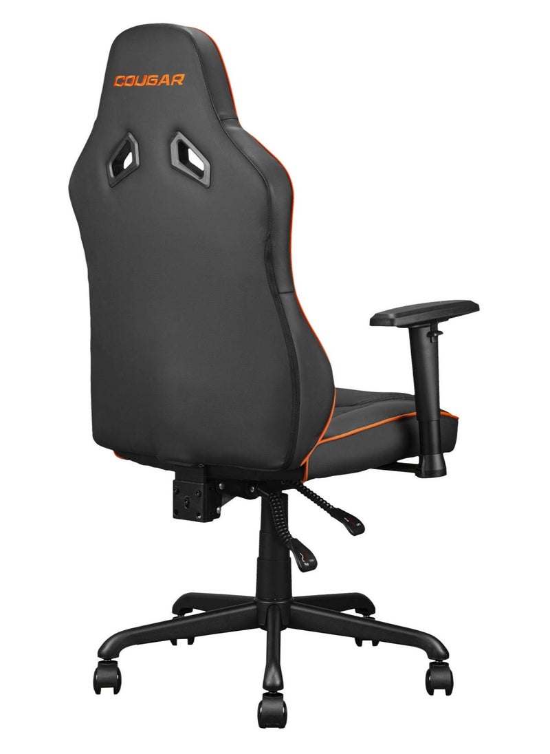 COUGAR Fusion S Ergonomic Gaming Chair, PVC Faux Leather Orange/Black | 3MFSLORB.0001