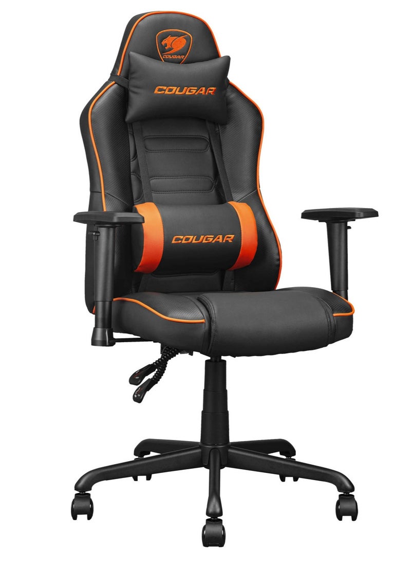 COUGAR Fusion S Ergonomic Gaming Chair, PVC Faux Leather Orange/Black | 3MFSLORB.0001