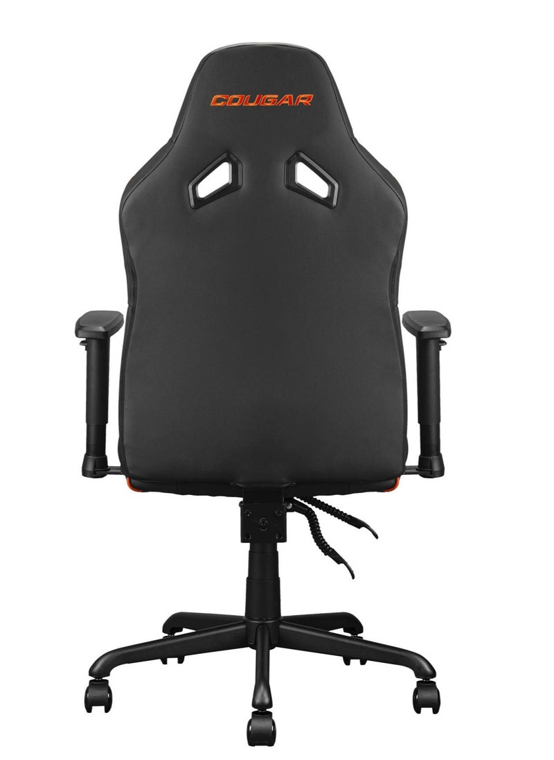 COUGAR Fusion S Ergonomic Gaming Chair, PVC Faux Leather Orange/Black | 3MFSLORB.0001