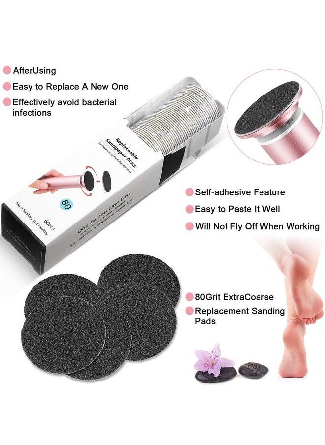 120 Pieces Replacement Sandpaper Discs For Electric Foot File Adjustable Speed Callus Remover Tool Sandpaper Pad Disks Replaceable For Men Women Dead Cracked Hard Skin