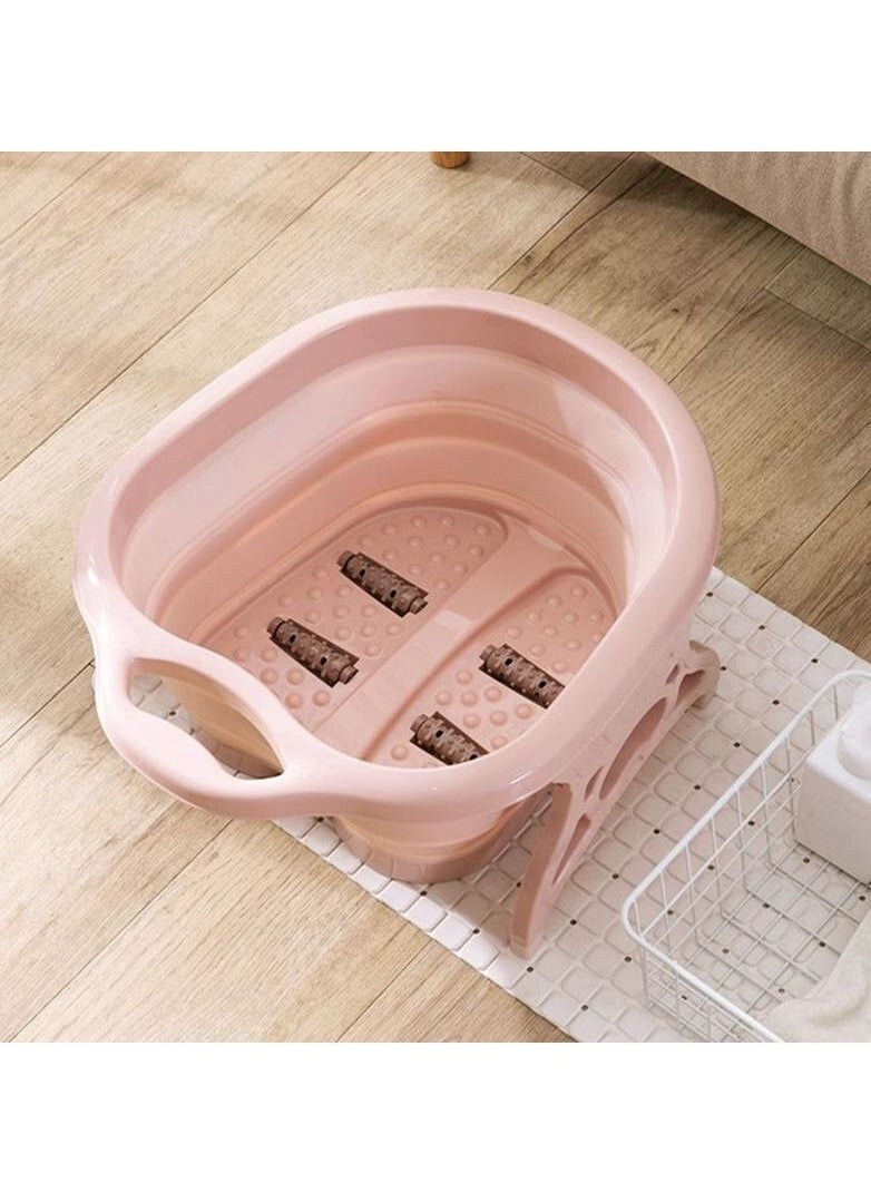 Foldable Footbath Tub with Massagers Rollers Foot Spa Massage Bucket