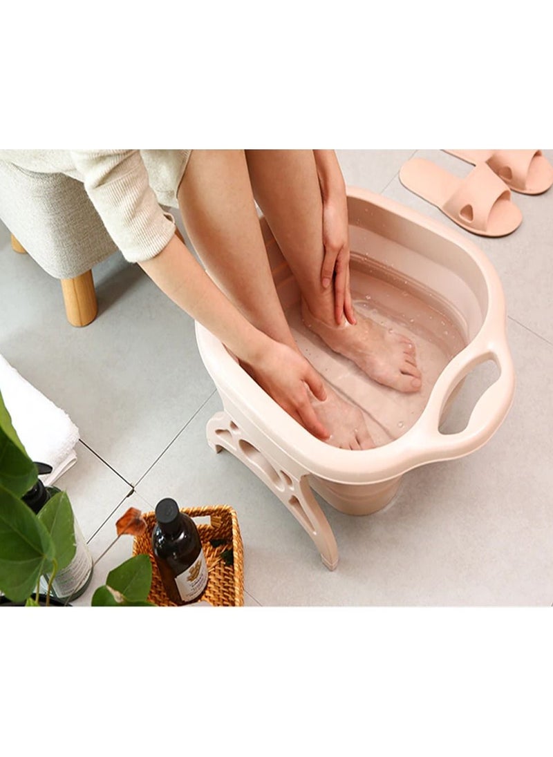 Compressible Plastic Footboard Massage Spa Bucket Laundry Bathroom Footboard Basin Foot Bath Bucket Collapsible Relieve Pressure