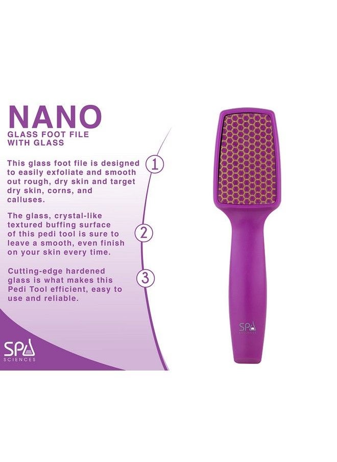 Nano Glass Foot File Exfoliating Pedi Tool Targets Dry Skin Corns Calluses For Use On Wet Or Dry Skin All Skin Types