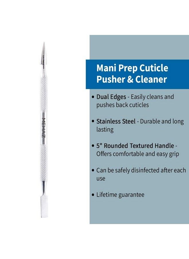 Stainles Steel Maniprep Cuticle Pusher & Cleaner 5