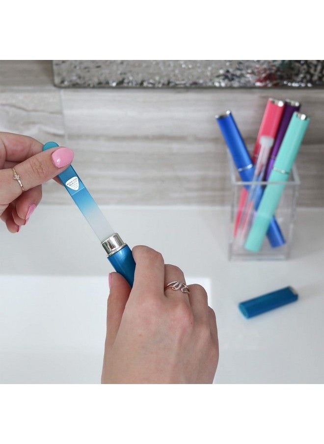 Glass Files For Nails Manicure Glass Fingernail Files With Cases Gently Shape Nails With Expert Precision Enjoy A Smooth Finish 5Piece Bona Fide Beauty Premium Czech Glass Files