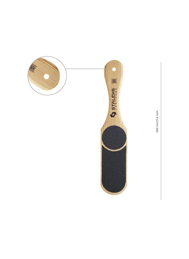 Multi Grit Wooden Pedicure Foot File Threesided Abrasive (6080100120 Grit) Staleks Beauty&Care Abc 103