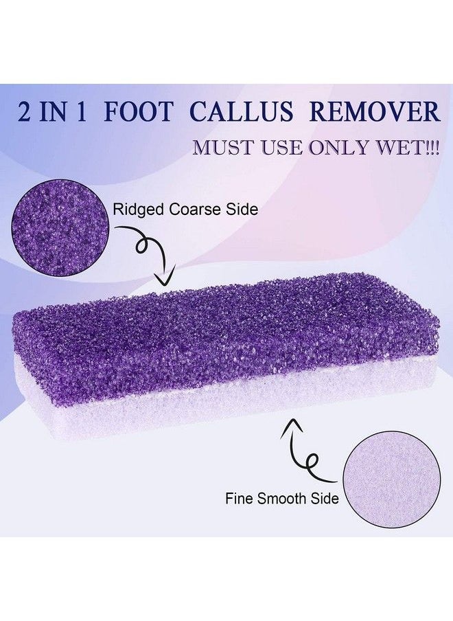 2 In 1 Pumice Stone For Feet6 Pack Foot Scrubber & Callus Remover Stone Scrubber For Hard Skinfoot Pumicedead Skin Remover For Feet Heels Hands And Body (Purple)