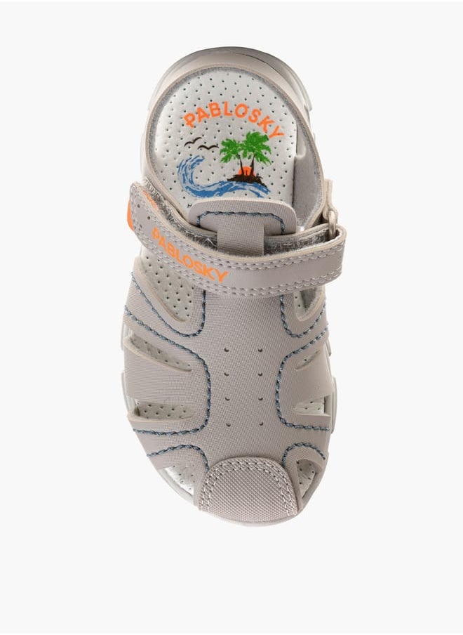 Boys Strap Sandals With Hook And Loop Closure