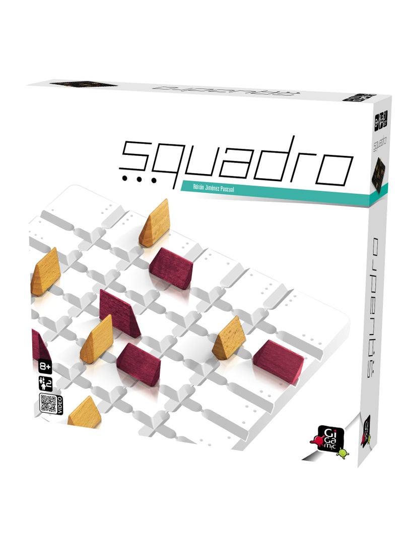 Squadro Mini Base Game - Strategy Game - Gigamic - For Ages 8+ - Original - Small Compact Size - Travel Edition