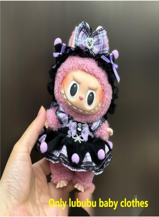 Labubu 17cm Plush Doll Clothing Set for 1st u0026 2nd Generation – Interchangeable Outfits for Hanging Figures (Doll Not Included)