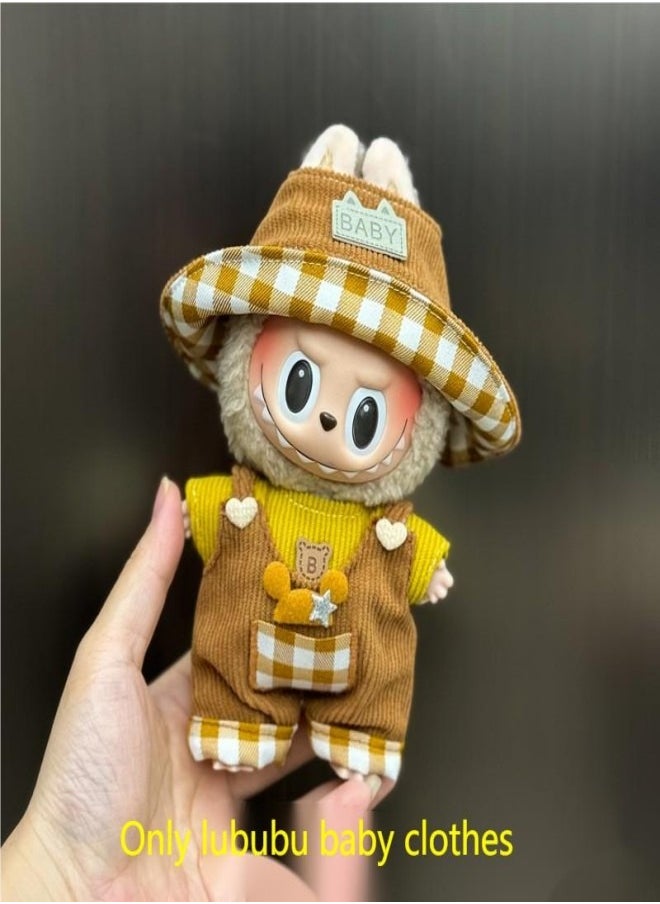 Labubu 17cm Plush Doll Clothing Set for 1st u0026 2nd Generation – Interchangeable Outfits for Hanging Figures (Doll Not Included)