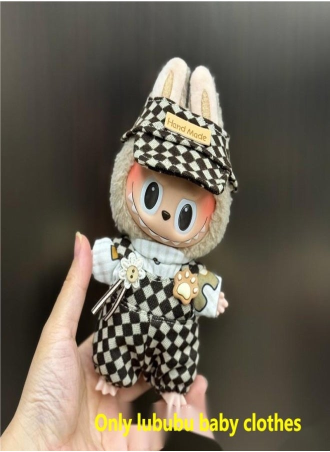 Labubu 17cm Plush Doll Clothing Set for 1st u0026 2nd Generation – Interchangeable Outfits for Hanging Figures (Doll Not Included)