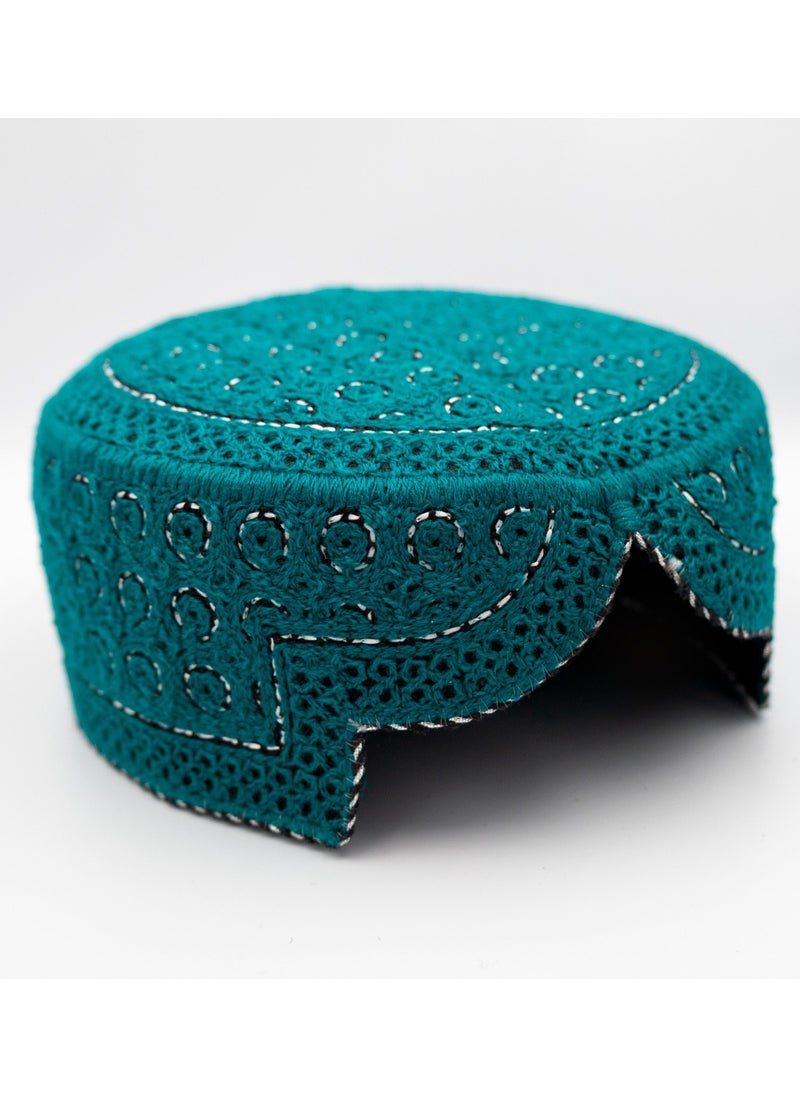 Sindhi Topi Traditional  Handmade Cap with Embroidered Front Cutt