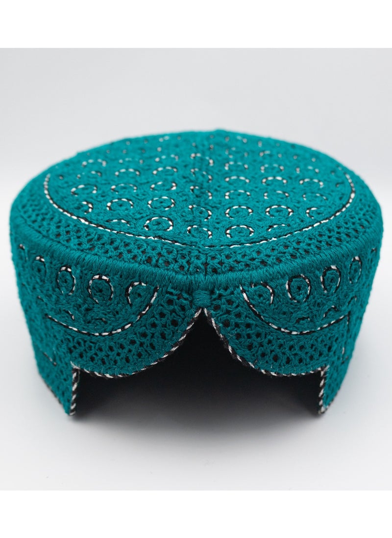 Sindhi Topi Traditional  Handmade Cap with Embroidered Front Cutt