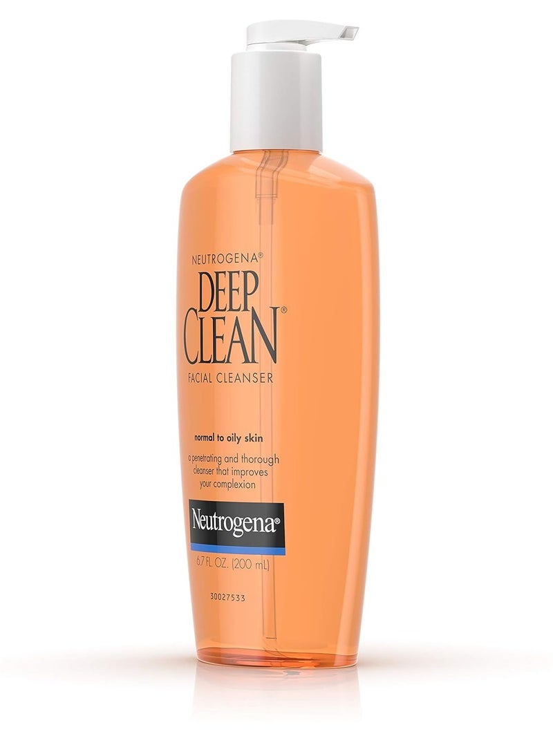 Deep Clean Daily Facial Cleanser with Beta Hydroxy Acid for Normal to Oily Skin, Alcohol-Free, Oil-Free & Non-Comedogenic 6.7 fl. ozFluid Ounce