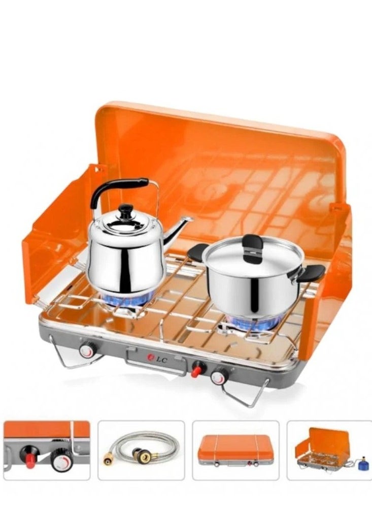 2 Burner Camping Gas Stove Foldable