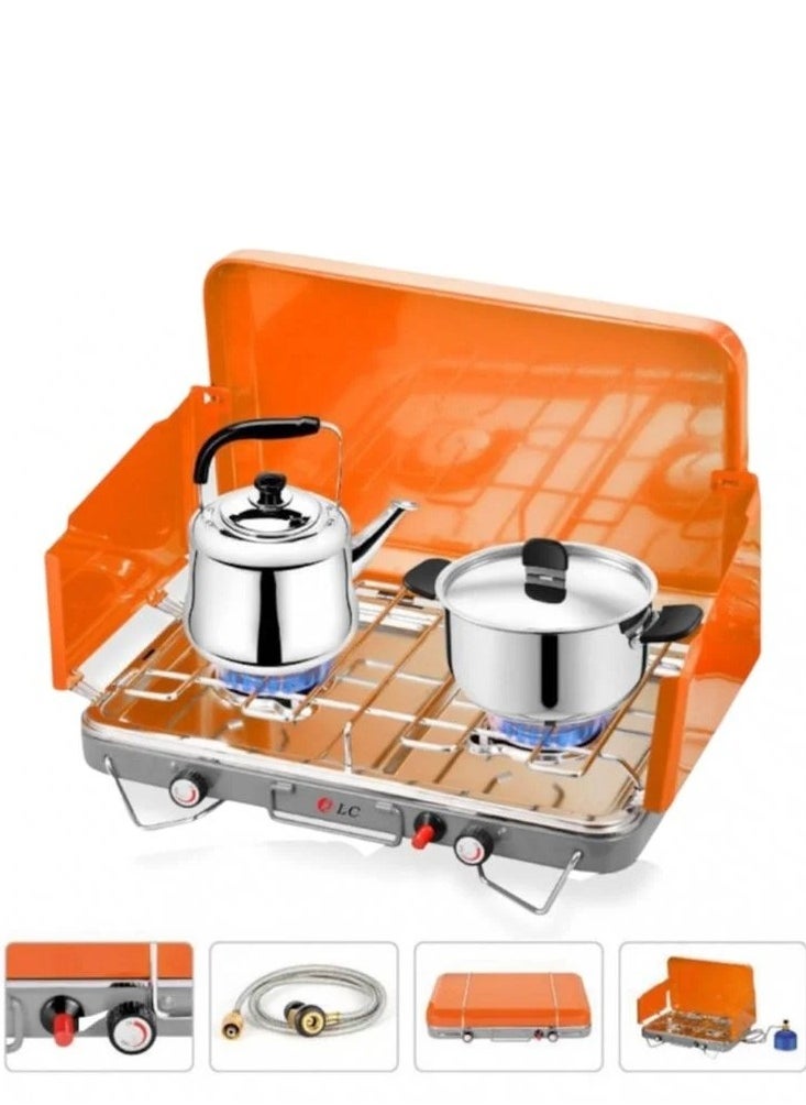 2 Burner Camping Gas Stove Foldable