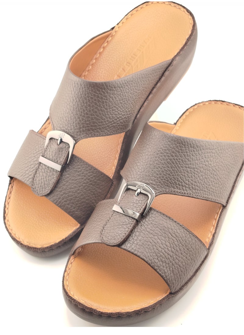 Premium Handmade Arabic Sandal | Pure Leather & PU Sole | Authentic Craftsmanship