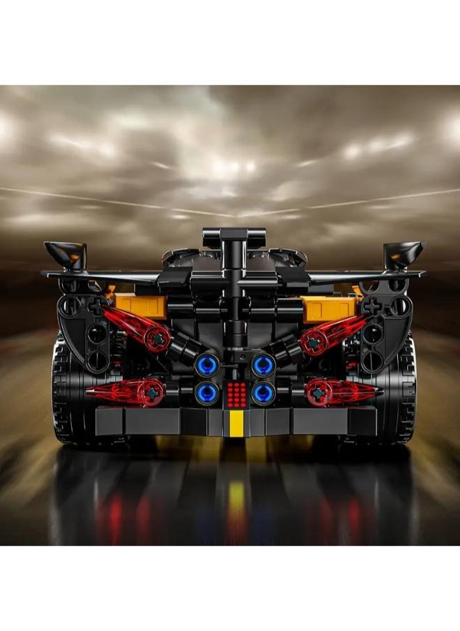 Racing Sports Car Building Blocks Kit for 6+, 677+ PCS, Durable ABS Plastic Construction Set, Educational STEM, Collectible Model, Back Force Function, Yellow/Black.