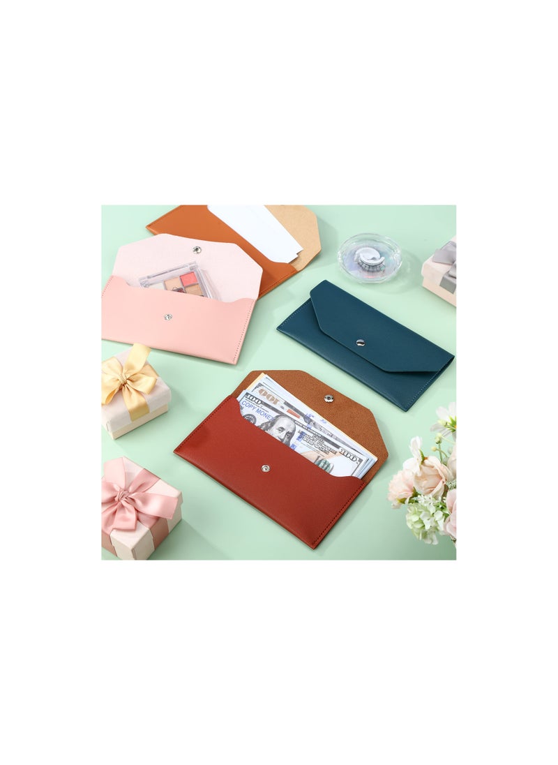 6 Pack PU Leather Cash Envelopes - Reusable Budgeting Wallets for Organizing Money, Perfect for Gifts, Weddings, Graduations, Birthdays, and Holidays for Women and Girls.