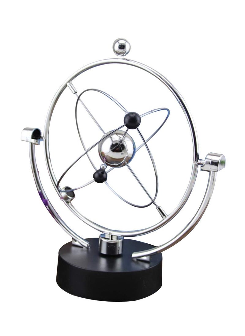 Electronic Swing Ball, Desk Perpetual Motion Physical Science Toy, Kinetic Globe Pendulum Office, Home Ornaments without Battery