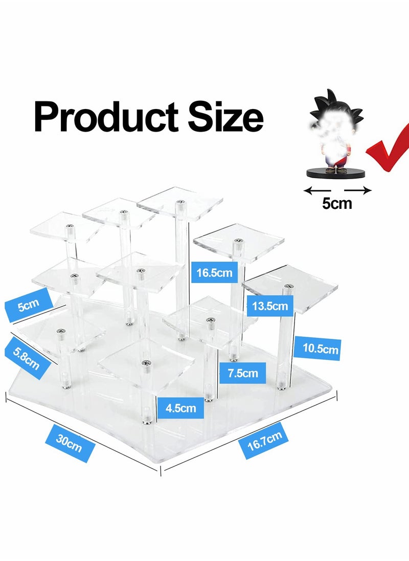 Acrylic Display Stand Risers for Collectibles, Toys, Dolls, and Jewelry Showcase