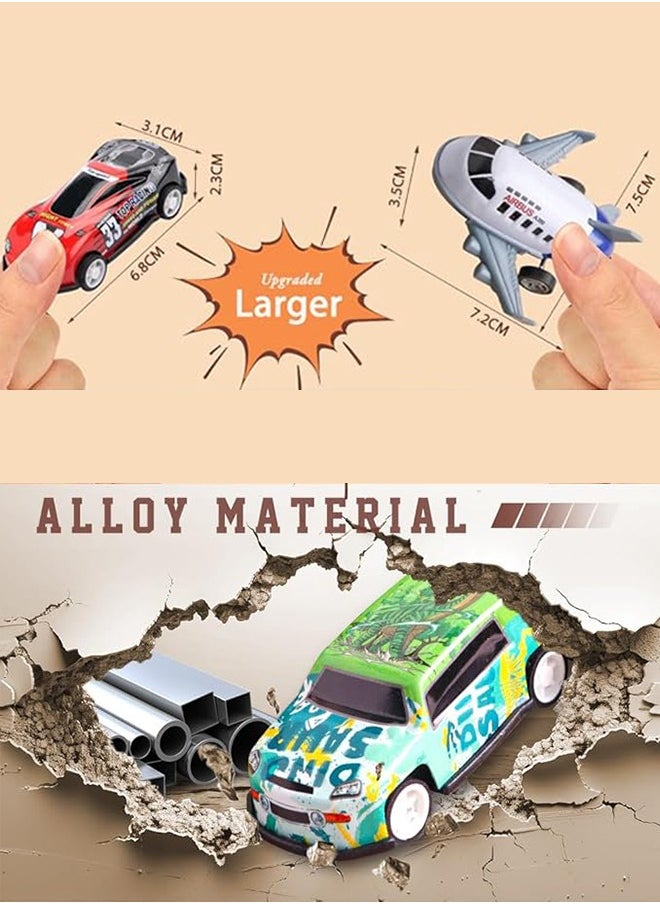 30 Pcs Pull Back Toy Cars Airplanes with Storage Box, Alloy Mini Race Push and Pull Back Cars Planes Vehicles Toys for Kids, Party Favors Toy Cars Suitable Kids Gifts For Kids 3+ Years