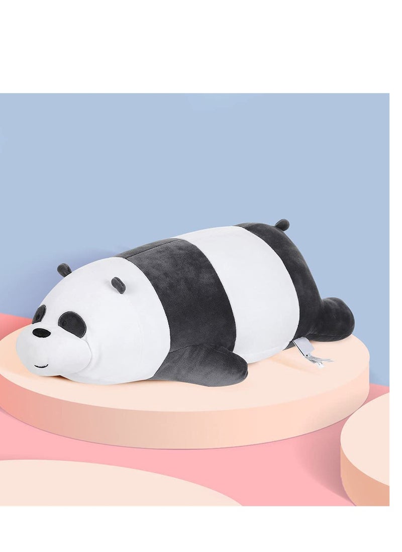 Adroable Soft Large Lying Panda Plush Toy Stuffed Animal for Kids Birthday Gift Nap Pillow 1 Piece