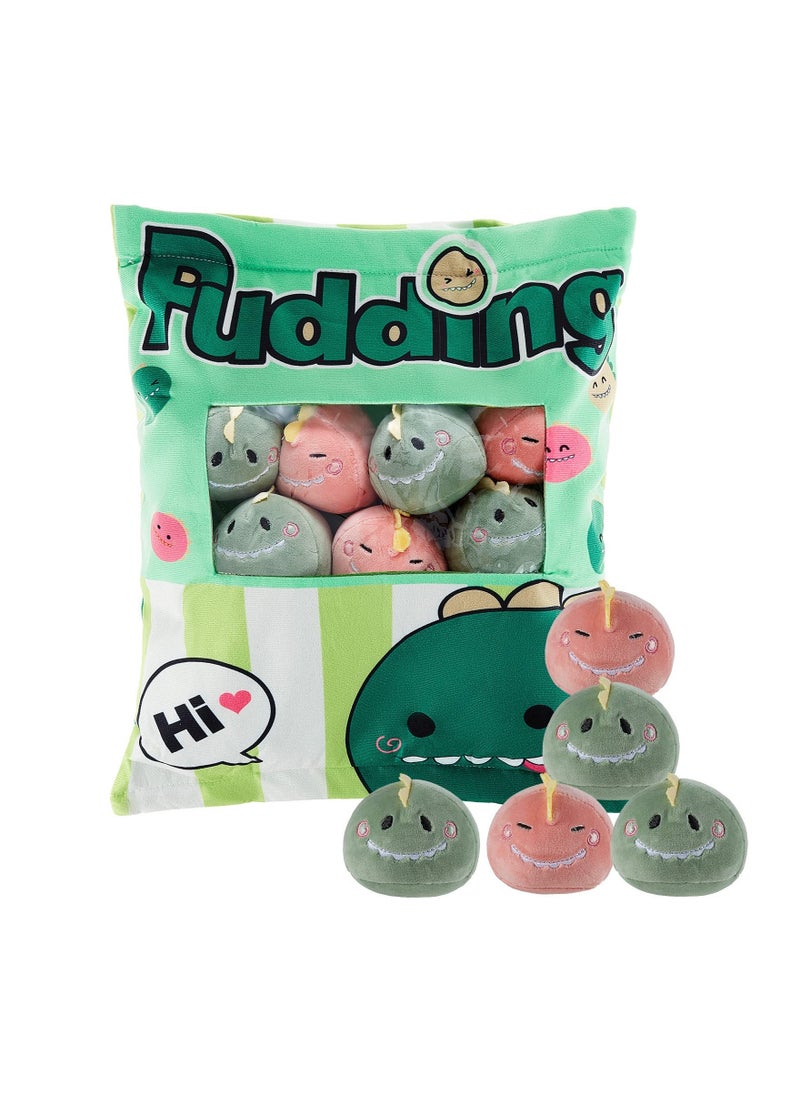 Cute Soft Dinosaur Pillow Plush Toy for Kids Teens Perfect Gift for Room Decor Green Color