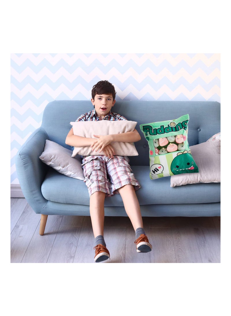 Adorable Plush Dinosaur Pillow for Kids Cute Room Decor Fluffy Stuffed Animal Gift for Teens and Girls Great for Bedroom and Playroom