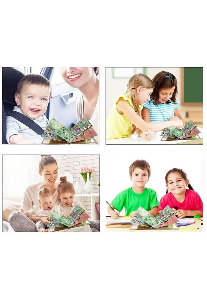 Quiet Children's Book, Early Education Enlightenment Quiet Sticker Book for 2-6 Years Old Toddlers, 10 s Educational Toy Travel Toy for Boys and Girls, Preschool Learning, Animal Theme